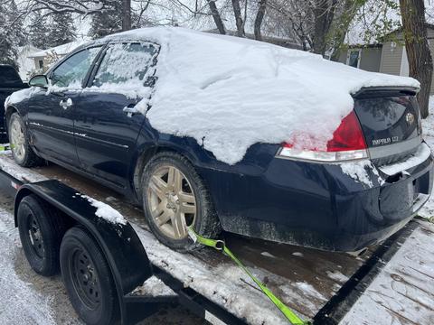 Cash ForCars | Junk Car Removal of a Chevrolet Impala in Winter Conditions
