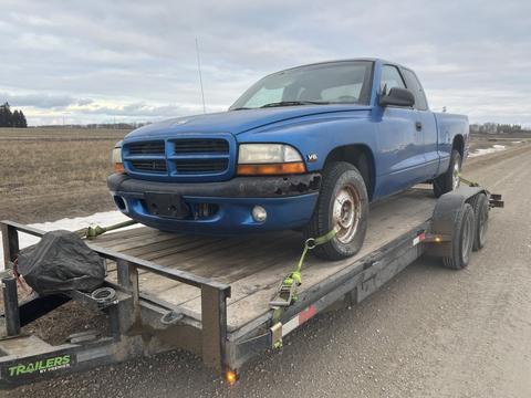 Cash ForCars | Junk Dodge Dakota Truck on Trailer for Scrap Metal Recycling
